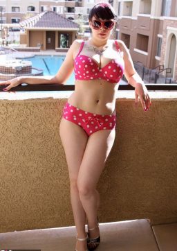 41259684 004 1188 256x362 - Busty amateur chick Susy Rocks shows herself shades clad in a polka-dot bikini on the balcony